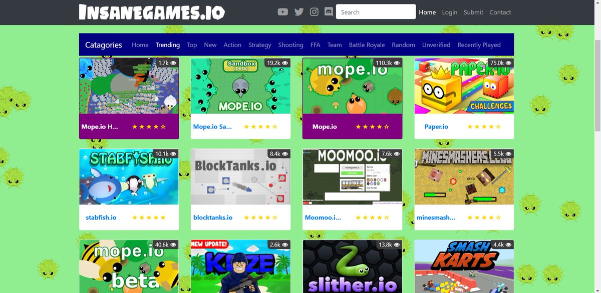Insanegames.io webgame portal